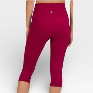 Lululemon Wunder Under High-Rise Crop 23” Cranberry Red Size 4